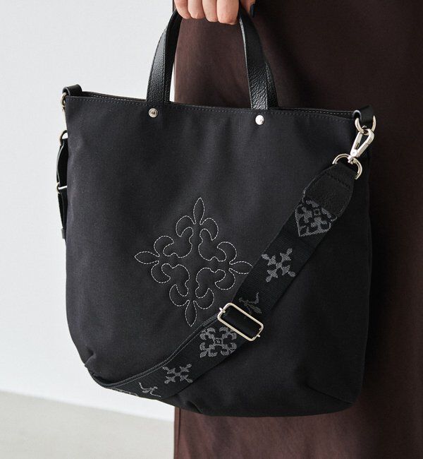  「スリム2WAYトートバッグ <ナイロン>」|トートバッグ|ブラック