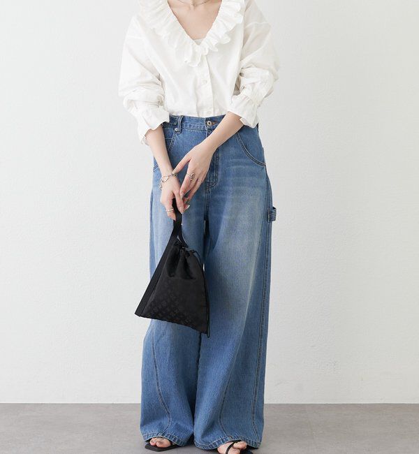  「ナイロンジャガード巾着ポーチ L」|その他|