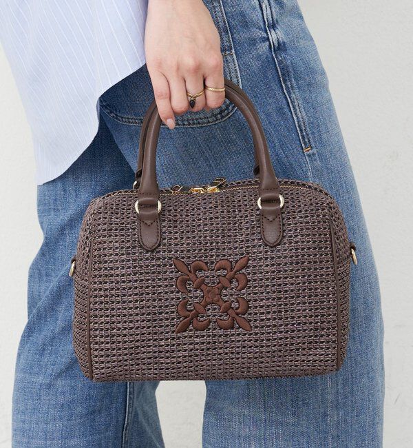  「ナイロンラフィアミニボストンバッグ」|ボストンバッグ|