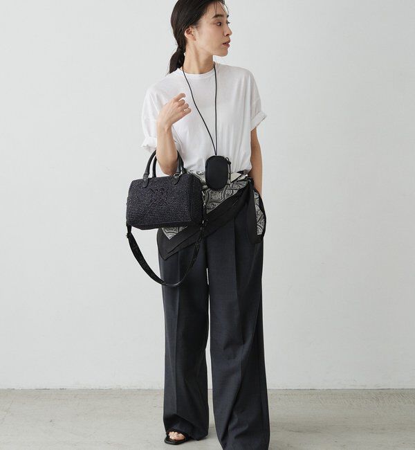  「ナイロンラフィアミニボストンバッグ」|ボストンバッグ|