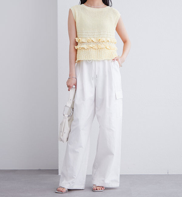  「フリルニットベスト」|ニット・セーター|