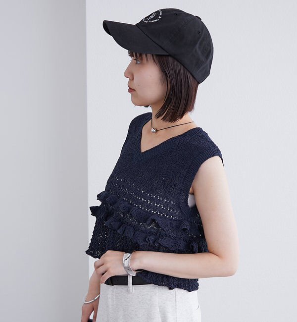  「フリルニットベスト」|ニット・セーター|