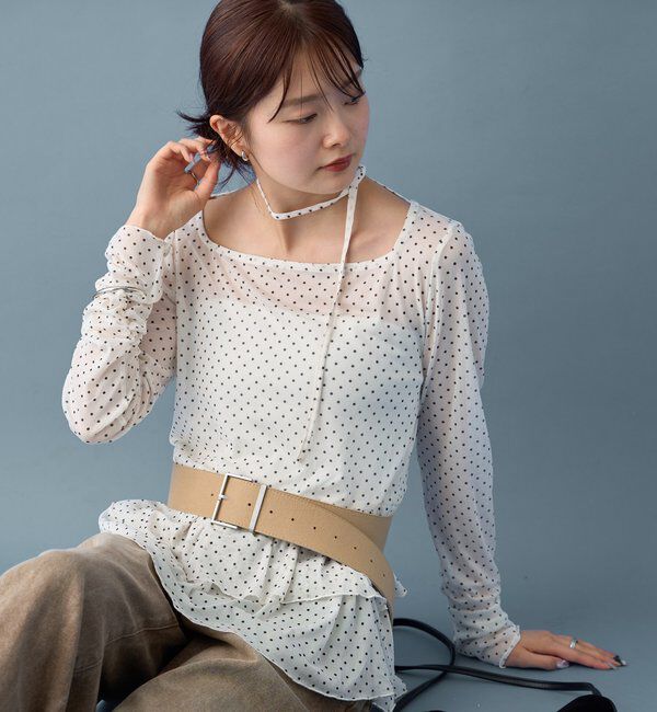  「ドットティアードプルオーバー」|Tシャツ・カットソー|