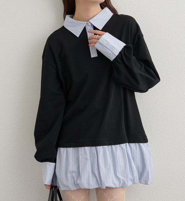  「バルーン切り替えミニワンピース」|ワンピース|