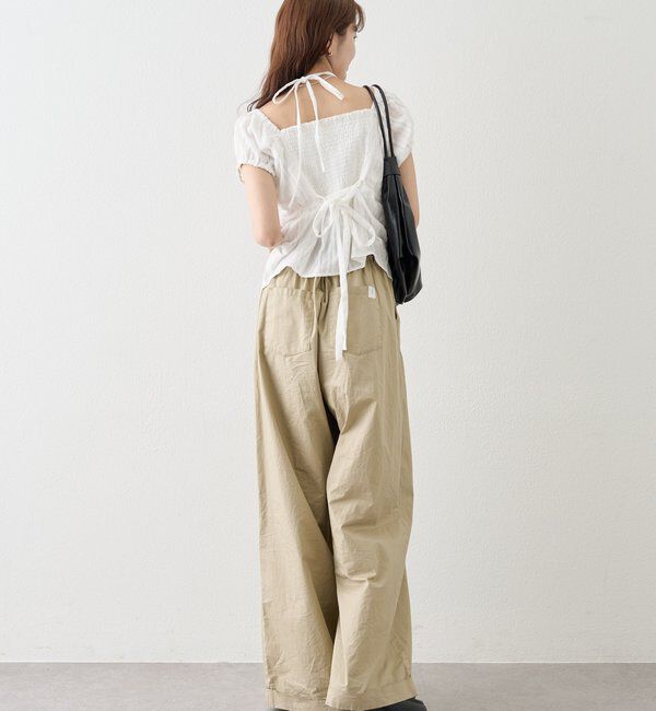  「キャップスリーブコットンレースブラウス」|シャツ・ブラウス|