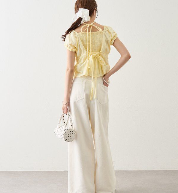  「キャップスリーブコットンレースブラウス」|シャツ・ブラウス|