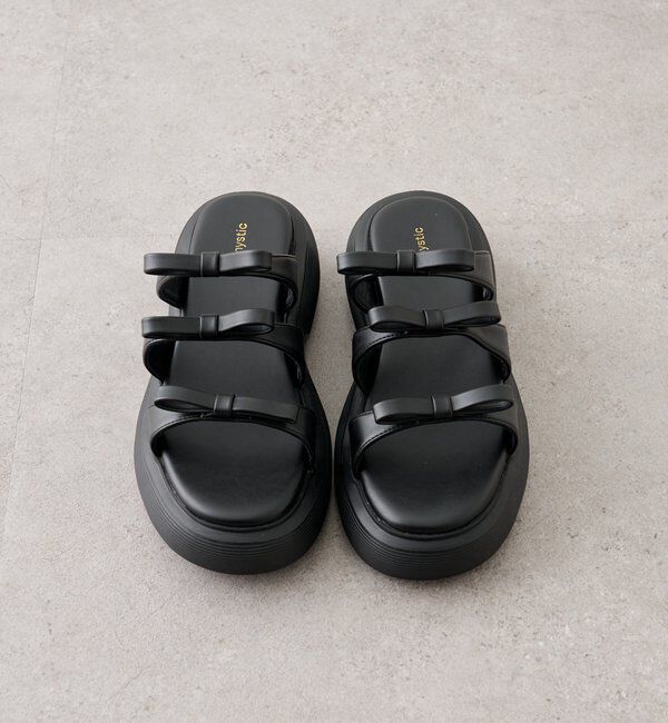  「ボリュームソール リボンサンダル」|サンダル|