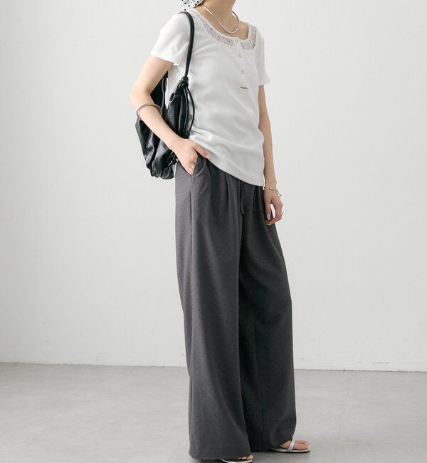  「スクエアネックヘンリーTシャツ」|Tシャツ・カットソー|