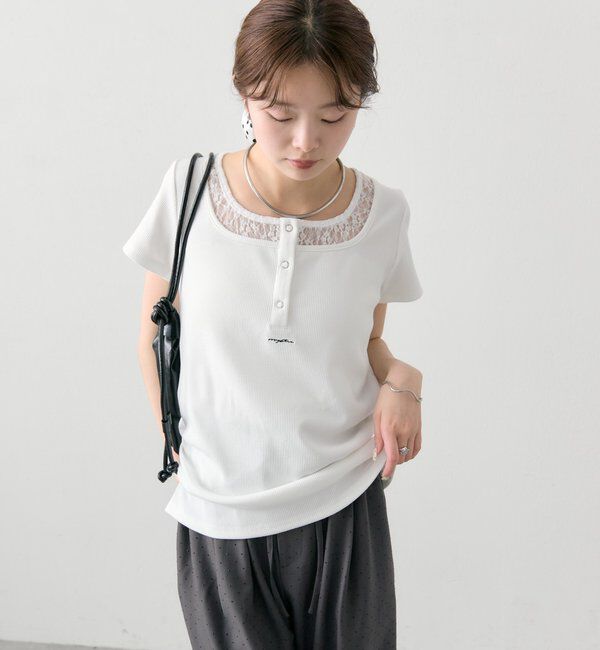  「スクエアネックヘンリーTシャツ」|Tシャツ・カットソー|