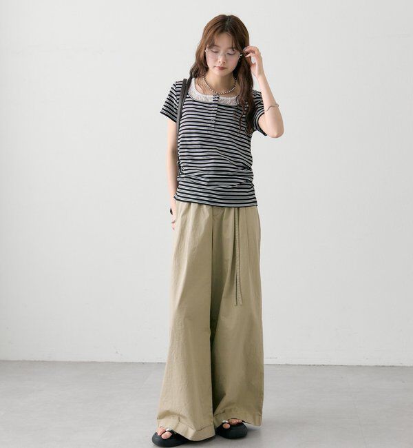  「スクエアネックヘンリーTシャツ」|Tシャツ・カットソー|