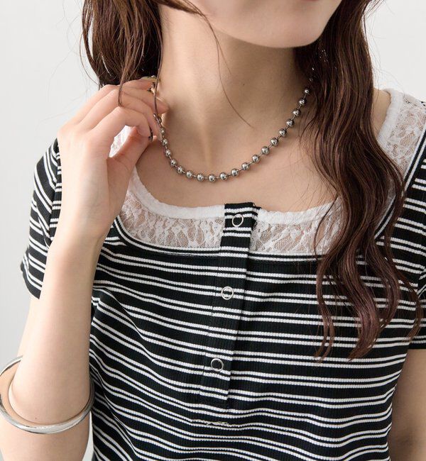  「スクエアネックヘンリーTシャツ」|Tシャツ・カットソー|