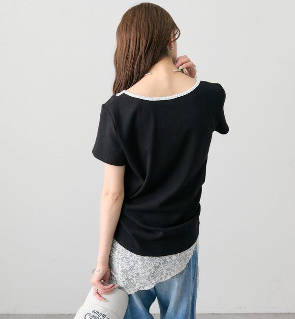  「スクエアネックヘンリーTシャツ」|Tシャツ・カットソー|