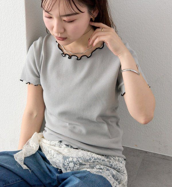  「配色メロウニットT」|Tシャツ・カットソー|