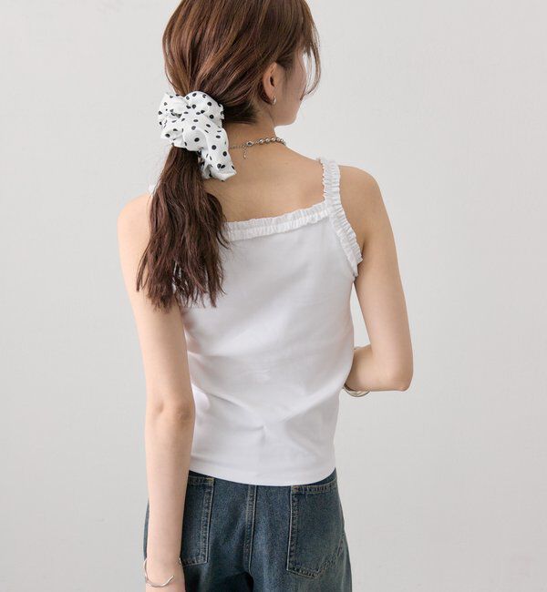  「パット付きギャザーフリルキャミソール」|キャミソール|