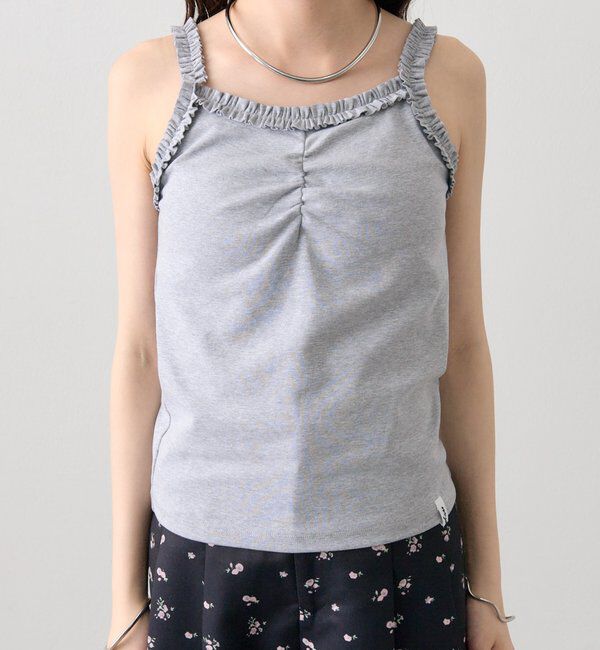  「パット付きギャザーフリルキャミソール」|キャミソール|