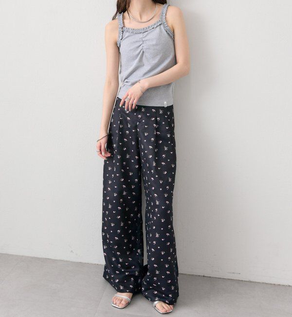  「パット付きギャザーフリルキャミソール」|キャミソール|