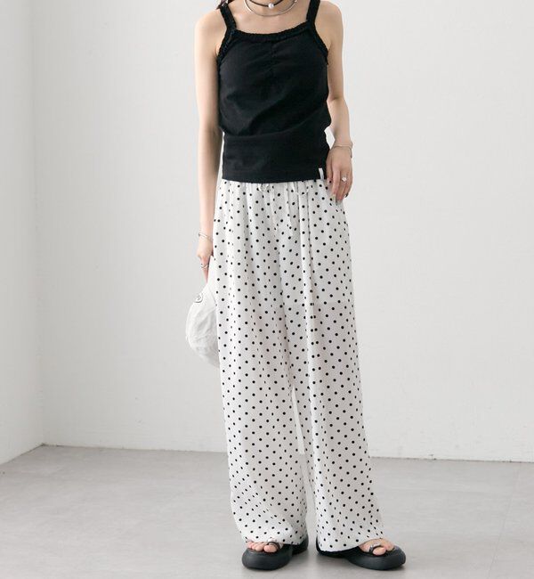  「パット付きギャザーフリルキャミソール」|キャミソール|