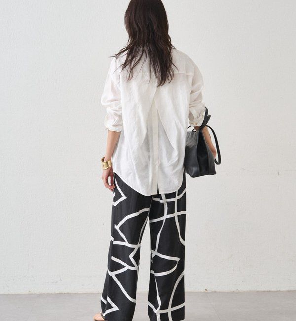  「ラインプリントイージーパンツ」|チノ|