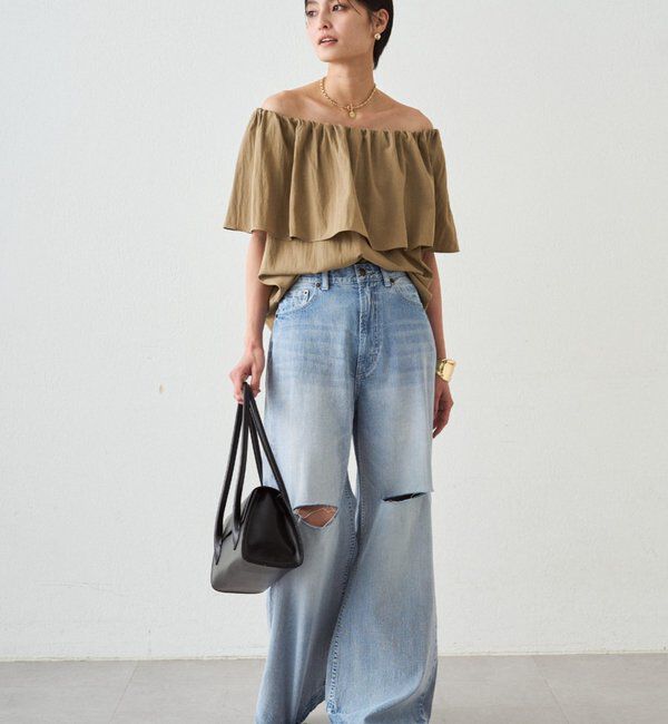  「フリルオフショルブラウス」|シャツ・ブラウス|