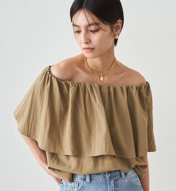  「フリルオフショルブラウス」|シャツ・ブラウス|