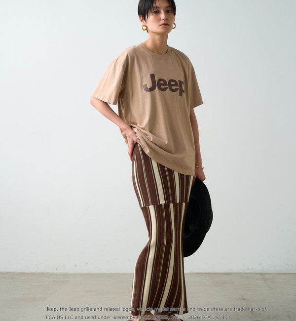  「マルチストライプニットスカート」|スカート|