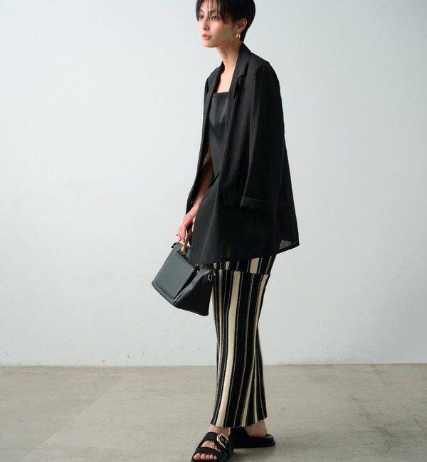  「マルチストライプニットスカート」|スカート|