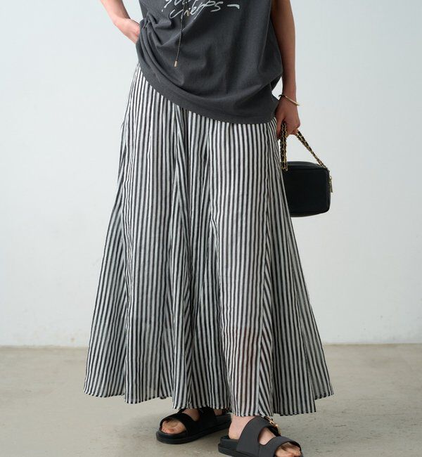  「リネンフレアスカート」|スカート|オフホワイト