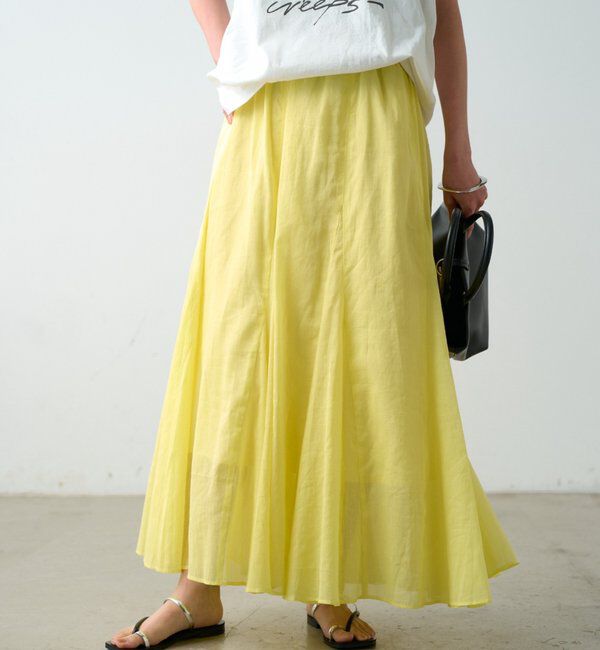 「リネンフレアスカート」|スカート|イエロー