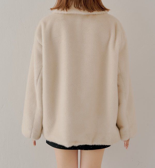  「金釦ミディアム丈ファーコート」|その他|