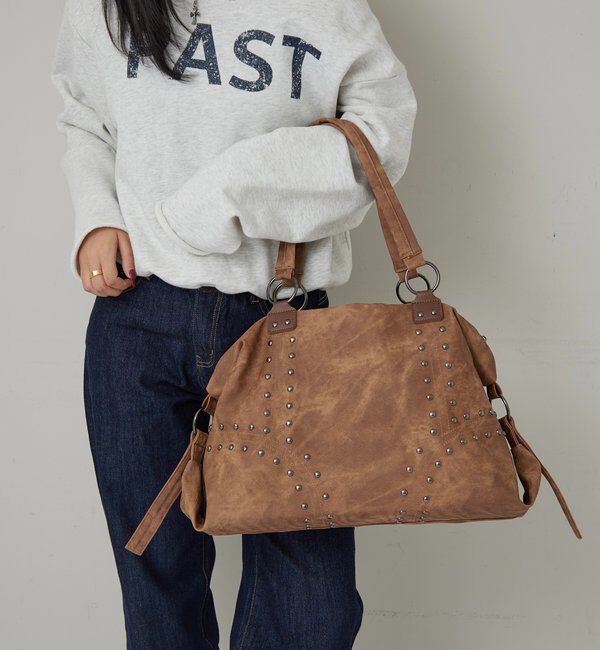  「STUDDED BOSTON BAG」|トートバッグ|