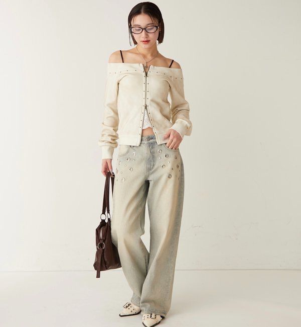  「アイレットローライズデニム」|デニム|