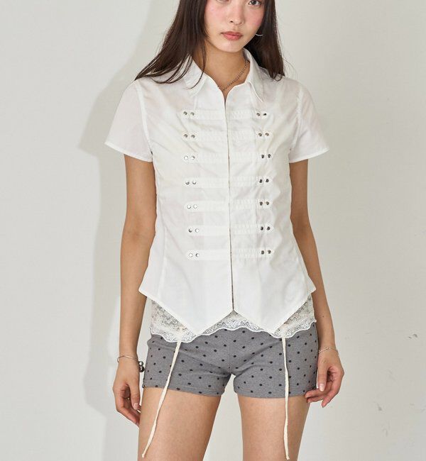  「【WEB限定】ナポレオンコンパクト半袖シャツ」|シャツ・ブラウス|