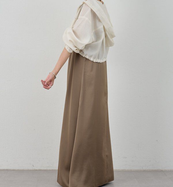  「《サイズ展開》Vネックサテンキャミワンピース」|ワンピース|