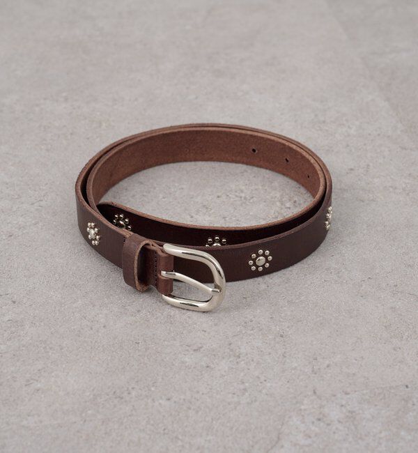  「スタッズベルト」|ベルト|ダークブラウン