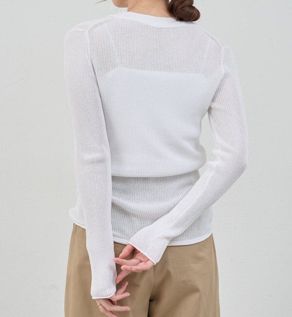  「ヘンリーネックレイヤードニット」|ニット・セーター|