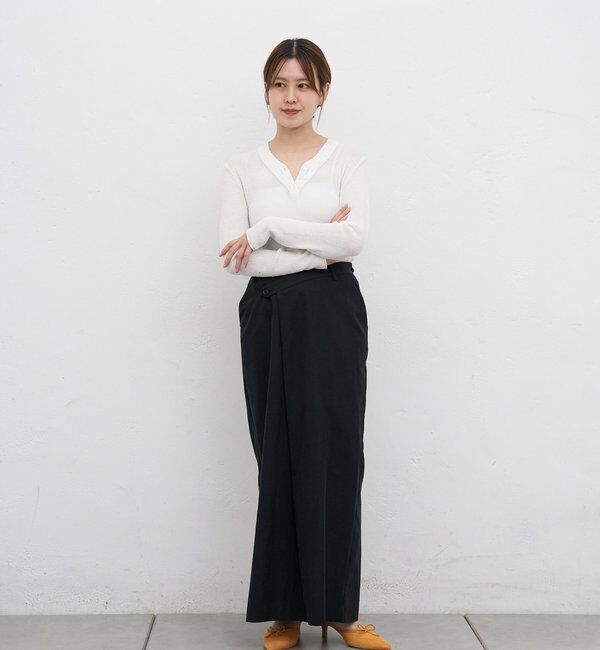  「ヘンリーネックレイヤードニット」|ニット・セーター|