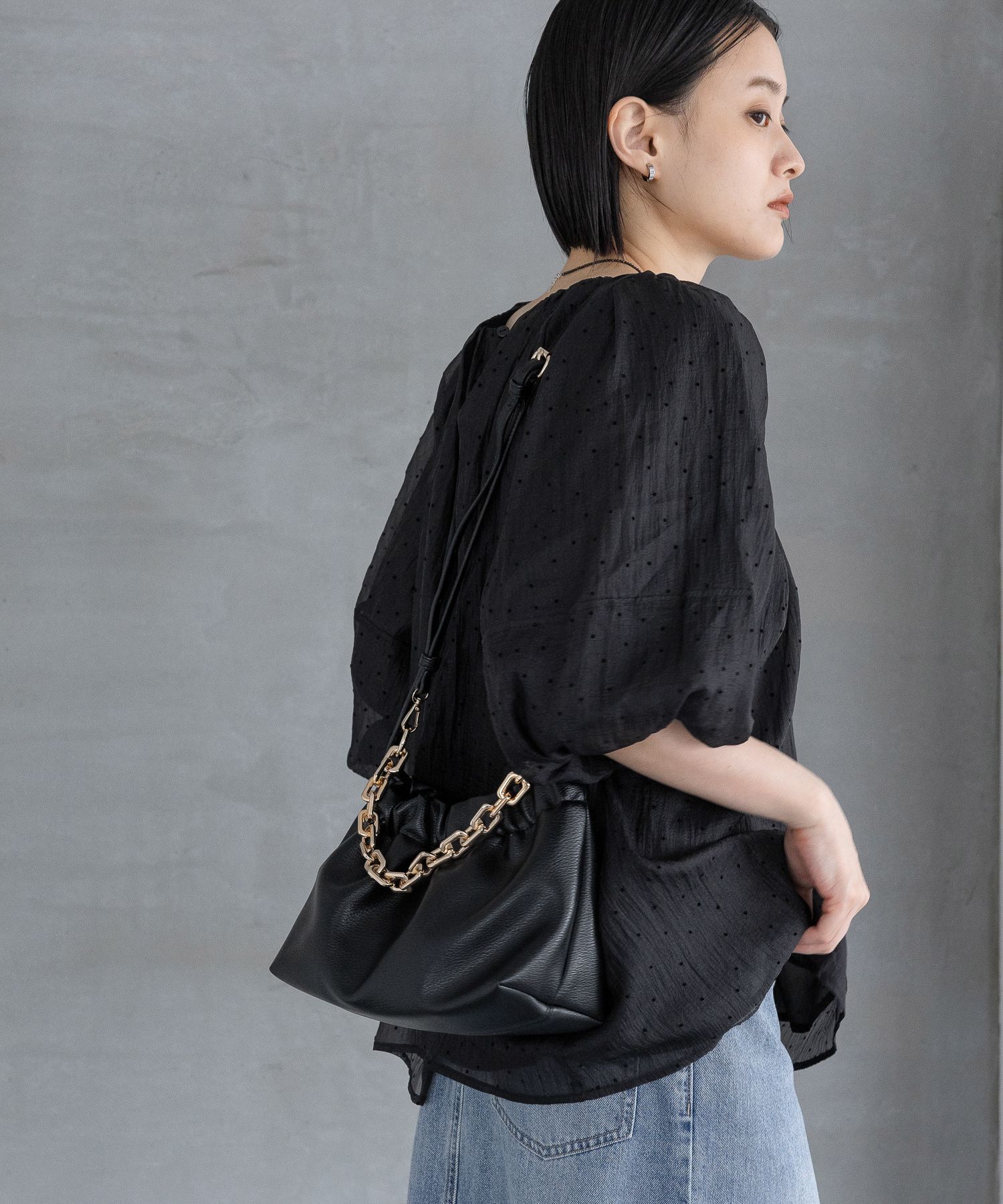 A part by 「チェーン2WAYBAG」|ショルダー・メッセンジャー|ブラック