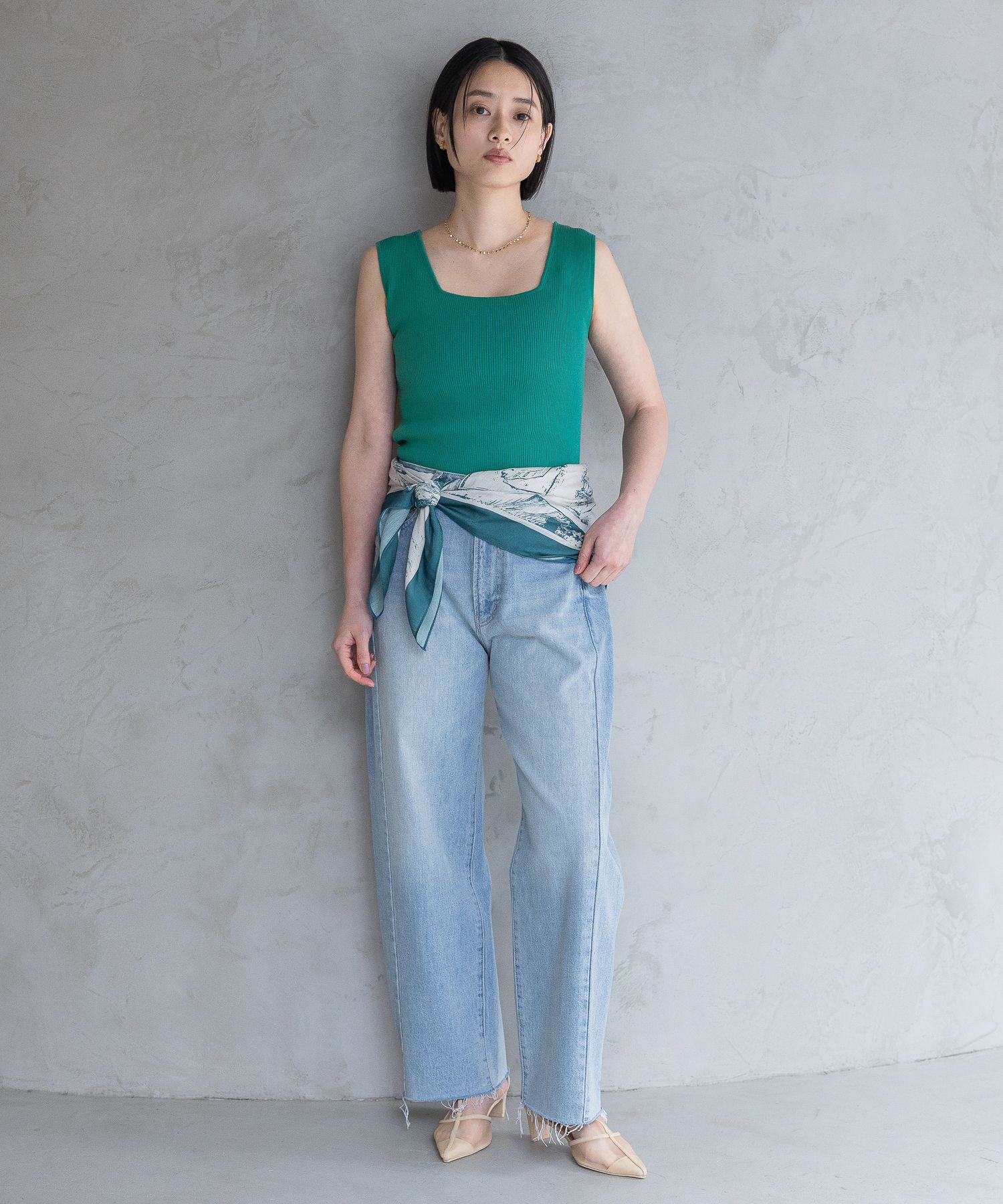 A part by 「スクエアリブタンク」|タンクトップ|