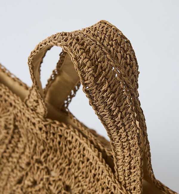 collex「【WEB限定】モチーフ編スクエアトートバッグ【予約】」|かごバッグ|