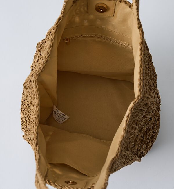 collex「【WEB限定】モチーフ編スクエアトートバッグ【予約】」|かごバッグ|