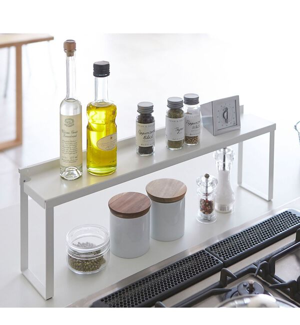 collex「【tower】コンロ奥隙間ラック キッチンラック 汚れ防止 スリム収納」|食器・キッチングッズ|