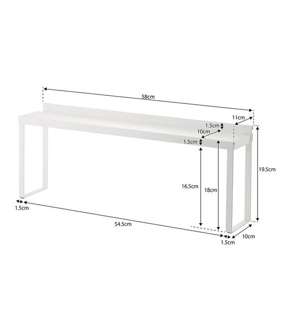 collex「【tower】コンロ奥隙間ラック キッチンラック 汚れ防止 スリム収納」|食器・キッチングッズ|