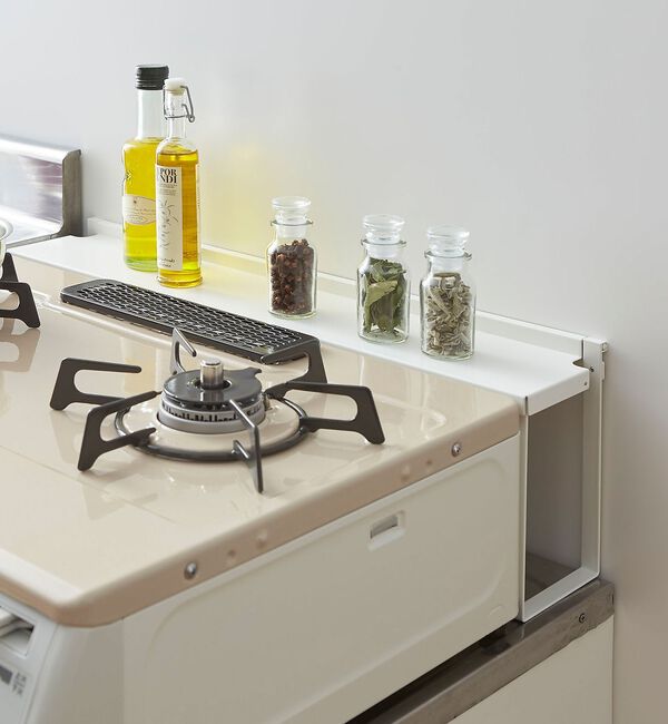 collex「【tower】コンロ奥隙間ラック キッチンラック 汚れ防止 スリム収納」|食器・キッチングッズ|