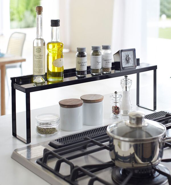 collex「【tower】コンロ奥隙間ラック キッチンラック 汚れ防止 スリム収納」|食器・キッチングッズ|