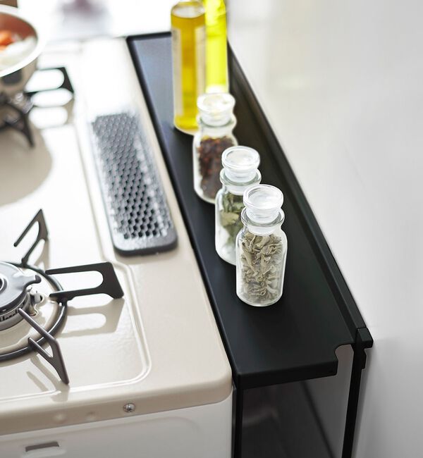 collex「【tower】コンロ奥隙間ラック キッチンラック 汚れ防止 スリム収納」|食器・キッチングッズ|