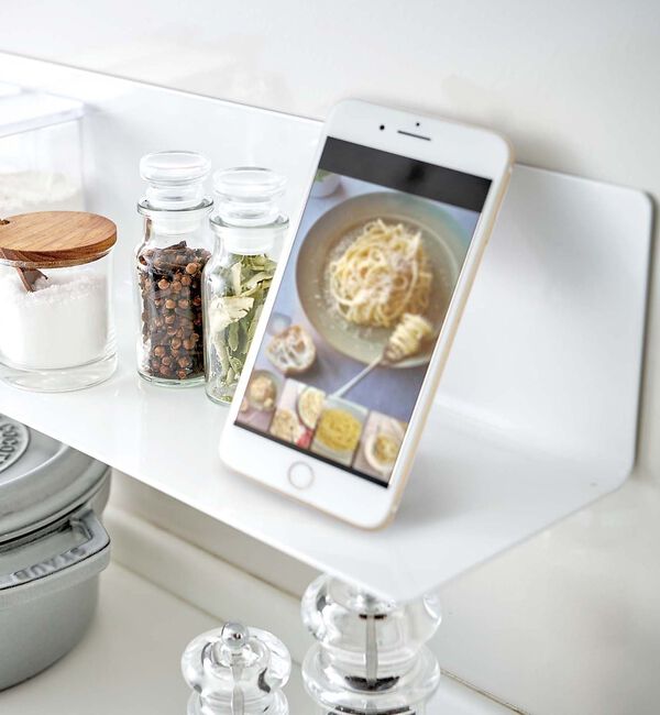 collex「【tower】マグネット キッチン棚 ワイド 浮かせる収納 調味料ラック 小物整」|食器・キッチングッズ|