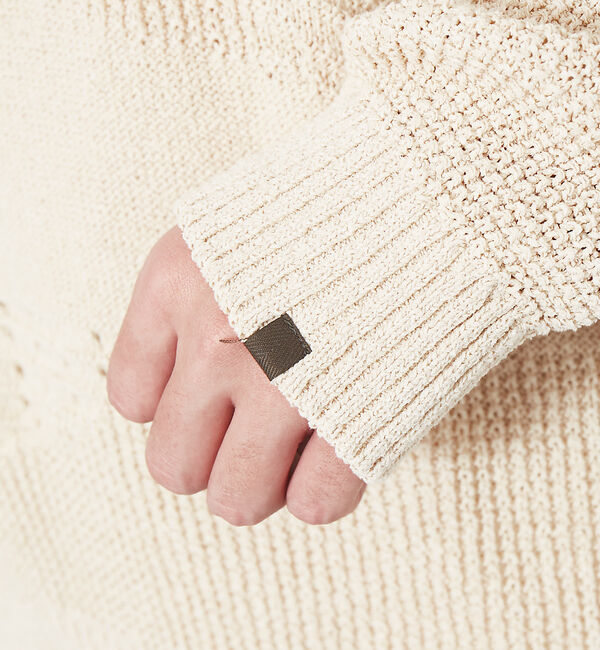 ABAHOUSE「サボテン柄 クルーネック ペーパーニット」|ニット・セーター|