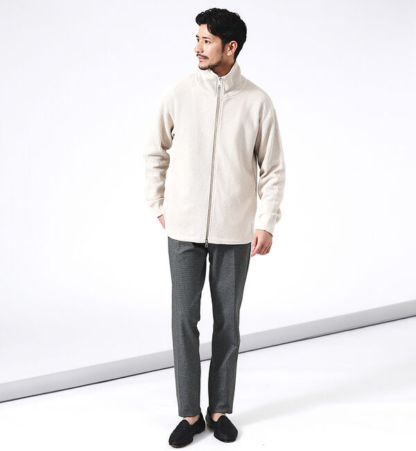 ABAHOUSE「【バイアスカット 】ドライバーズニット / ブルゾン」|ニット・セーター|