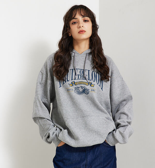 ABAHOUSE「【FRUIT OF THE LOOM/フルーツオブザルーム】FTL80Sプリント」|パーカー|グレー