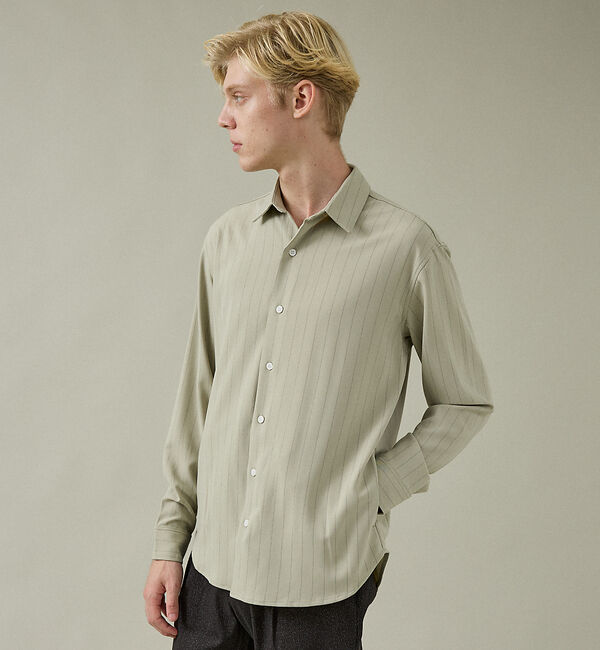 ABAHOUSE「【選べる】バンドカラー / レギュラーカラー ストライプシャツ」|シャツ・ブラウス|